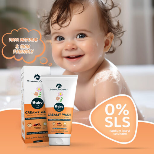 StarAndDaisy Newborn Baby Skin Care Combo Set, Baby oil, Body Wash, Tear-Free Shampoo, & Rash Cream for Gentle Care Pack of 7 - Image 6