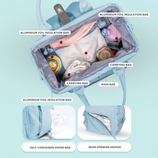 StarAndDaisy Best Diaper Bags For Moms With Stylish Compartments For Daily And Baby Essentials (Ultima - Blue) - Image 2