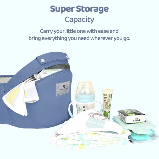 Baby Carrier with Hip Seat for Babies with 4 carry Position for 0-36 Months Babies (Blue) – StarAndDaisy - Image 9