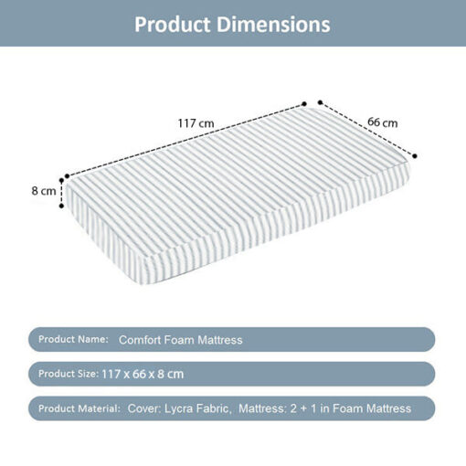 StarAndDaisy Cot Mattress for Baby - 6 in 1 Multifunctional Crib Mattresses for Babies with Washable Zipper Cover - Image 2