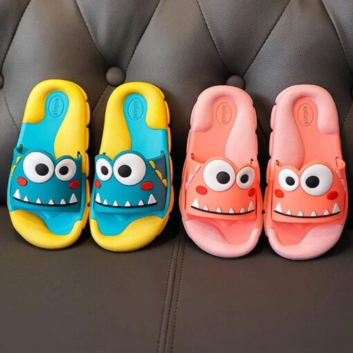 StarAndDaisy Flip-Flops for Kids, Cute Animated Rubber Sole Slipper For Boys Girls - JH-520-YL-BLU - Image 5