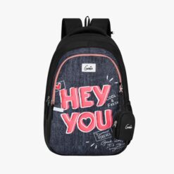 Genie You Shoulder School Bag for Children, Waterproof & Adjustable Straps Backpack for Girls & Boys - Black