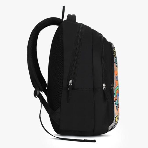 Genies Cool Waterproof Kids School Bag, Premium Backpack For Children, Lightweight Bags, Easy to Carry Bags for Girl - Black - Image 8