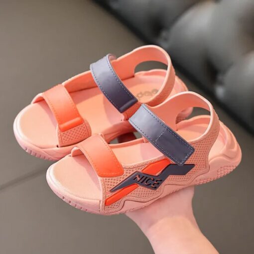 StarAndDaisy Boys Girls Sandals Open Toe Summer Outdoor Sport Sandals for 3-9 Years Kids - JH-1438-BLK - Image 5