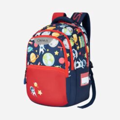 Genius by Safari Comet 27L Boys & Girls School Backpack with Name Tag, Rain Cover, Water Resistance, and Easy Access Pockets - Blue