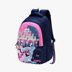 Genie Fetch Shoulder School Backpack for Children, Durable and lightweight school bag for kids with Adjustable straps - Navy Blue