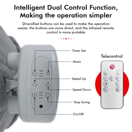 Swing Baby Cradle with Dual Control