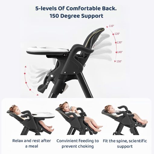 Baby Feeding Chair with 5 level of Back Support