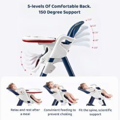 Baby Feeding Chair with 5 Level of Back Support