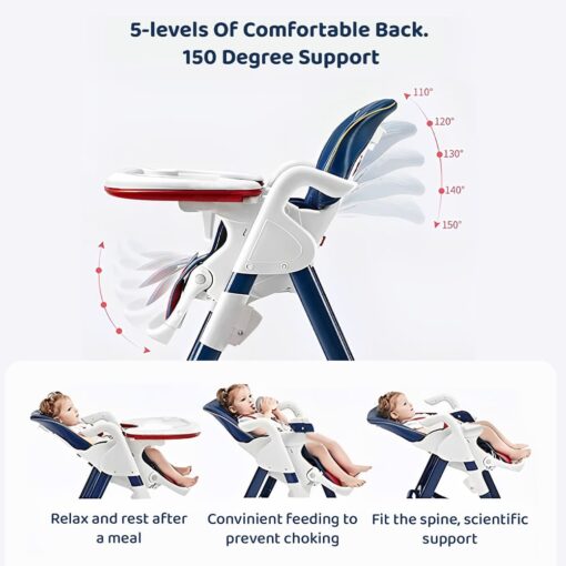 Baby Feeding Chair with 5 Level of Back Support