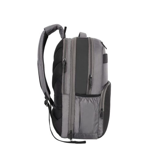 American Tourister 29 Ltrs Kids Backpacks With 3 Full And 2 Front Pockets, USB Port, Hidden Pocket Bags - Segno Expander Grey