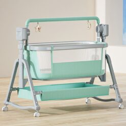 StarAndDaisy Automatic Baby Cradle Swing Cot for Baby/Infants with Remote Control, Baby Bedside Cradle Crib, Bluetooth and Music (Green - EC4)