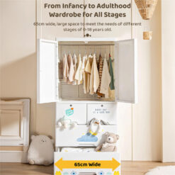 Kids Wardrobe with Multiple Drawers