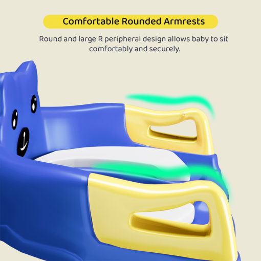 Potty seat with Rounded Armrests