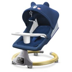 StarAndDaisy Automatic Swing N' Sway Baby Swing Rockers, 3 in 1 Electric Baby Rocker & Bouncer with Adjustable Backrest Recline, Detachable dining Tray, Mosquito Net, with Smart Touch Panel & Remote Control - Blue
