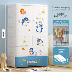 Kids Wardrobe with Multiple Compartments