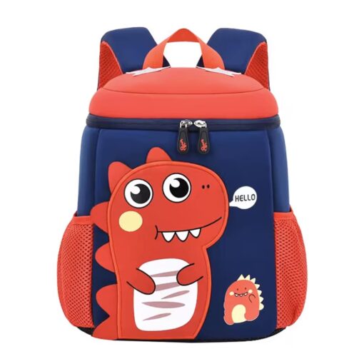 StarAndDaisy Dino Fancy School Bag Kids, Waterproof and Lightweight Primary School Bag - Red & Blue