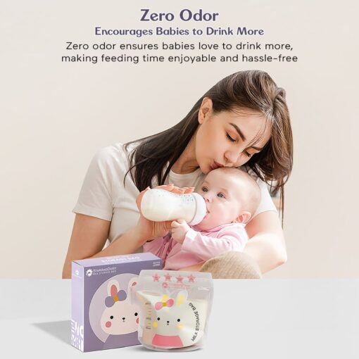 StarAndDaisy Breast Milk Storage Bag, Transparent & BPA Free Disposable Printed Milk Bags for Baby Feeding Pack Of 30 - 200ML - Image 4
